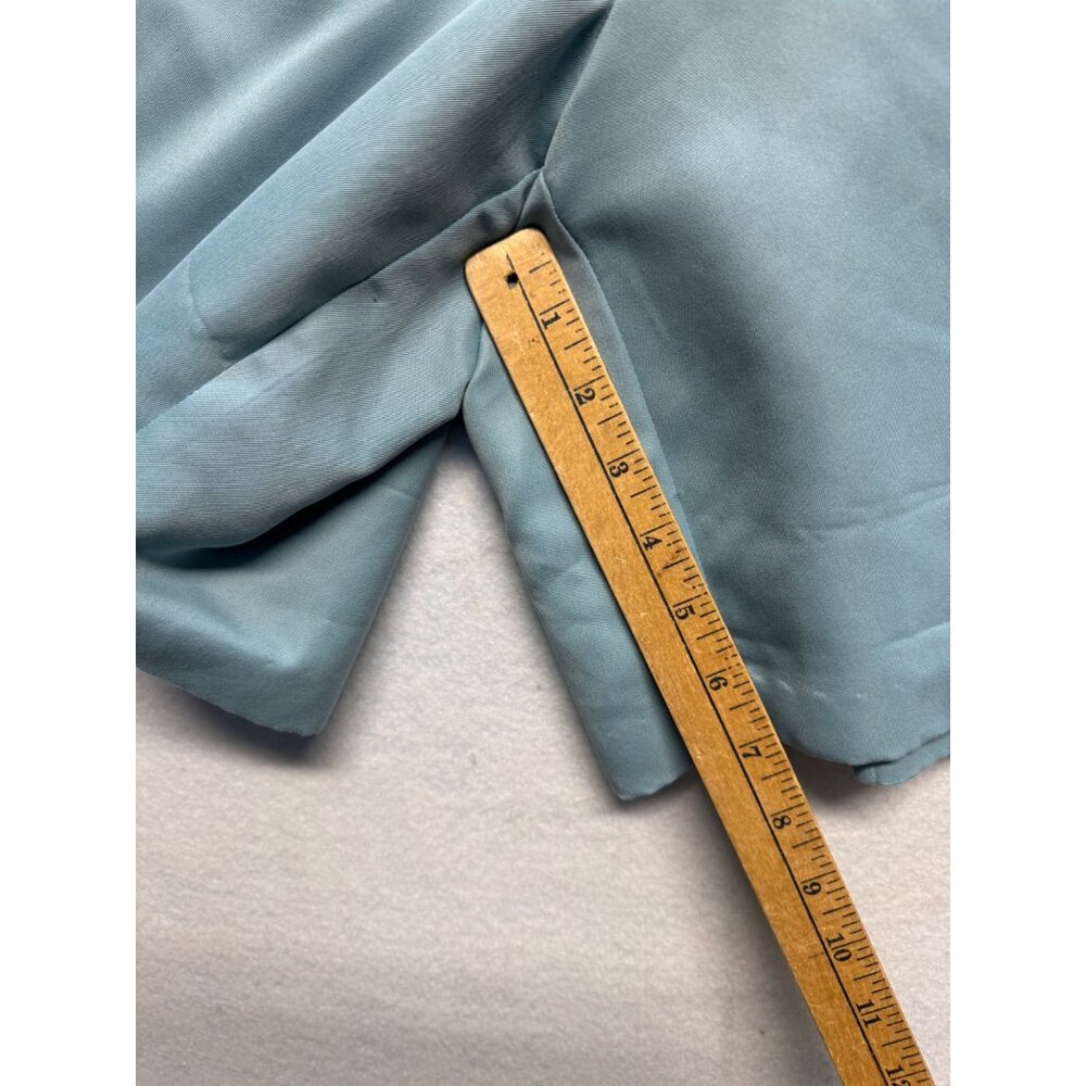 Vintage Light Blue High-Waisted Pleated Womens Shorts Size 12 - Picture 7 of 9